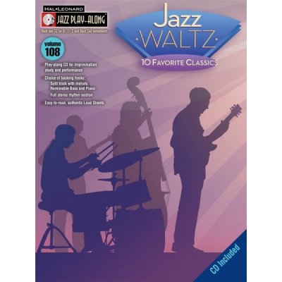 Jazz Waltz Jazz Play-Along Volume 108 pro nástroje v ladění Bb, Eb, C a Bass Clef s akordy pro kytaru – Zboží Mobilmania