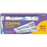Sensodyne Extra Whitening 2 x 75 ml + zubní kartáček 150 ml – Hledejceny.cz