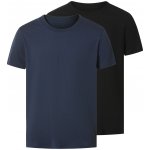 esmara Men pánské triko s BIO bavlnou 2 kusy černá / navy modrá – Zboží Dáma
