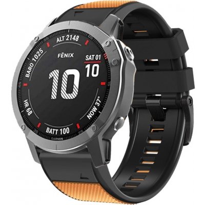 PROTEMIO 63117 ROUGH Řemínek pro Garmin Fenix 7 Pro / 7 Pro Solar / 7 Pro Sapphire černý-oranžový