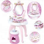 Smoby Kosmetický stolek Disney Princess 2in1 Hairdresser a židle s 10 zkrášlovacími doplňky 94 cm výška – Zboží Mobilmania