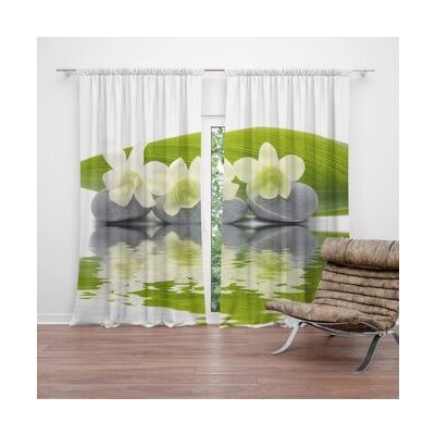 Sablio Závěs Bílá orchidej: 2ks 140x250cm – Hledejceny.cz