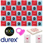 Durex Air Thin Balíček ultra tenkých kondomů - 42 kondomů Durex a EXS + Vibrační kroužek, lubrikační gely SuperLove a Sagami Original 0.02 – Zboží Dáma