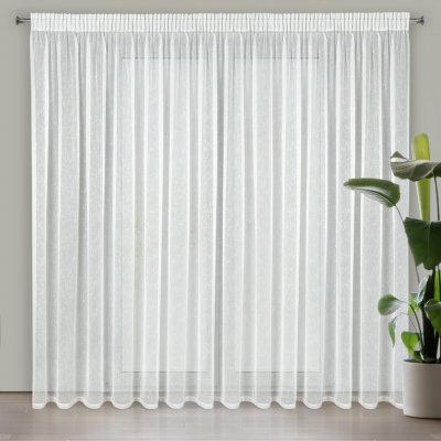 EUROFIRANY ZÁCLONA NA PÁSCE KELLY 300 X 250 CM BÍLÁ – Hledejceny.cz