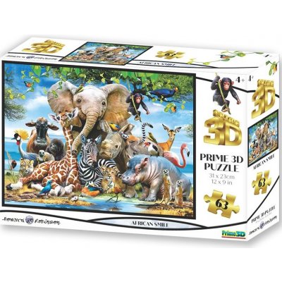 PRIME 3D Puzzle Africký úsměv 63 ks – Zbozi.Blesk.cz