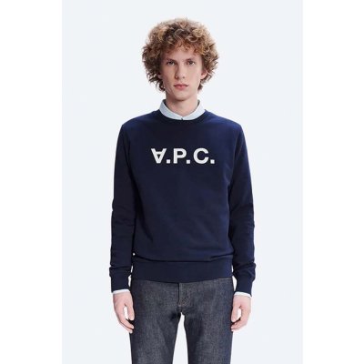 A.P.C. Sweat Vpc COECQ-H27378 tmavomodrá s aplikací