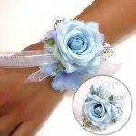 Náramek pro družičky (rozlučku se svobodou) - sv.modrý – Zboží Dáma