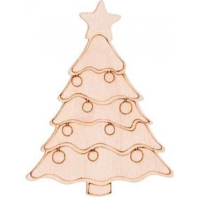 ČistéDřevo Dřevěný vánoční stromeček 10 x 7,5 cm