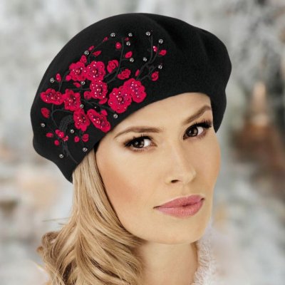 Krumlovanka dámský vlněný baret W-0036/018 černý – Hledejceny.cz