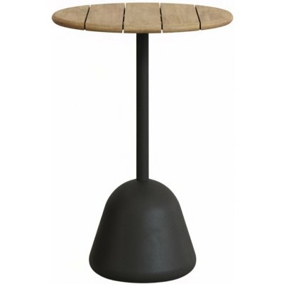 Kave Home Saura 70 cm s černou podnoží Dřevěný zahradní barový stůl – Hledejceny.cz