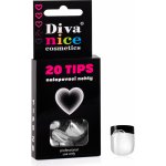 Diva & Nice Cosmetics Nalepovací umělé nehty TIPS 20 - metal Natur black č. 17 – Zboží Dáma