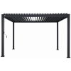 Pergola Outdoor Creations Hliníkovo-ocelová pergola s vyčnívajícImi lamelami ALUSTEEL 300x400cm 4 stojky Antracit