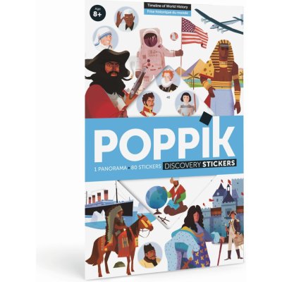 ČASOVÁ OS HISTÓRIE vzdelávací samolepkový plagát Poppik