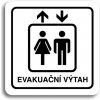 Piktogram Accept Piktogram "evakuační výtah" (80 × 80 mm) (bílá tabulka - černý tisk)