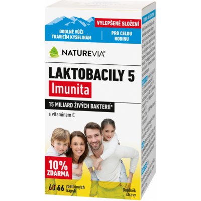 Swiss NatureVia Laktobacily 5 Imunita 66 kapslí – Hledejceny.cz