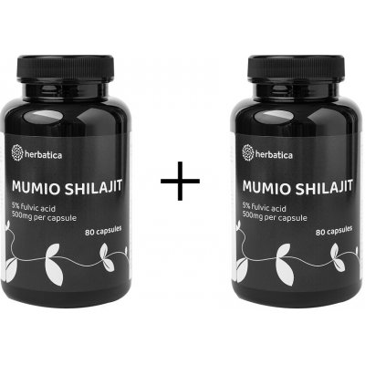Herbatica 2 x Shilajit čištěné mumio premium 500 mg 80 kapslí – Hledejceny.cz