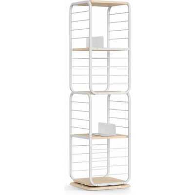 SONGMICS Otočná knihovna Vasagle Kendra bílo-béžová – Sleviste.cz