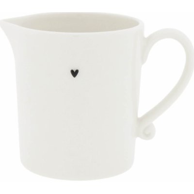 Bastion Collections Keramický džbánek Heart in Black 300 ml bílá – Zboží Dáma