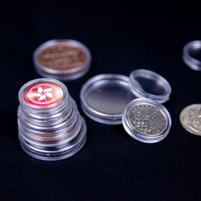 FYFT Plastový obal na žetony a mince 10ks Velikost: 40 mm – Zboží Mobilmania