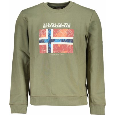 Napapijri GREEN MEN ZIPLESS SWEATSHIRT