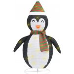 vidaXL Dekorativní vánoční tučňák s LED luxusní tkanina 120 cm – Sleviste.cz