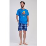Vienetta Man pánské pyžamo šortky Adventure modrá – Zboží Dáma