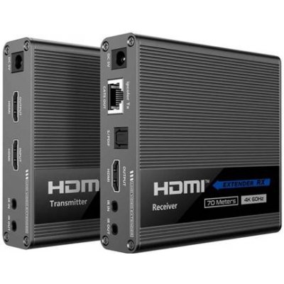 PremiumCord HDMI 2.0 extender Ultra HD 4kx2k@60Hz na 70m zapojení do kaskády KHEXT70-3