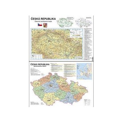 ČESKÁ REPUBLIKA - OBECNĚ ZEMĚPISNÁ MAPA A3 LAMINO - – Zbozi.Blesk.cz