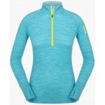 Zajo Nora Merino W Zip Top LS Dusty Turquoise – Zboží Dáma