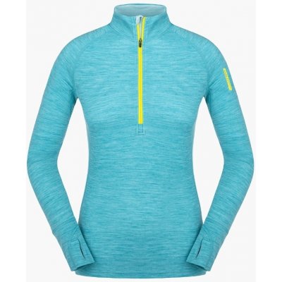 Zajo Nora Merino W Zip Top LS Dusty Turquoise – Zboží Dáma