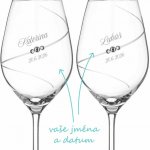 Svatební skleničky na víno Diamante Silhouette s krystaly Swarovski 2 ks – Hledejceny.cz
