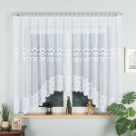 Dekorační oblouková krátká záclona na žabky DARIA 160 bílá 400x160 cm MyBestHome – Hledejceny.cz
