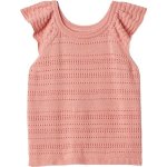 Gap V-Crochet dívčí tričko lososová – Sleviste.cz