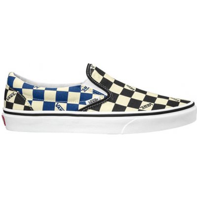 Vans classic slip-on Big Check black/navy letní pánské – Zboží Mobilmania