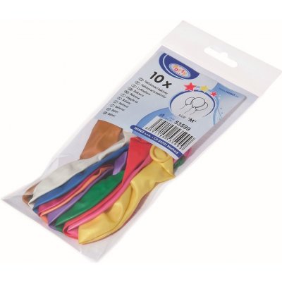 WIMEX Nafukovací balónky 250 mm M metalíza mix 10 barev – Zboží Dáma