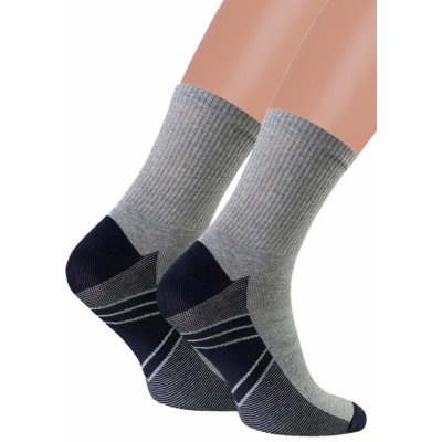 Steven pánské klasické ponožky 057/352 šedá melír – Zboží Mobilmania
