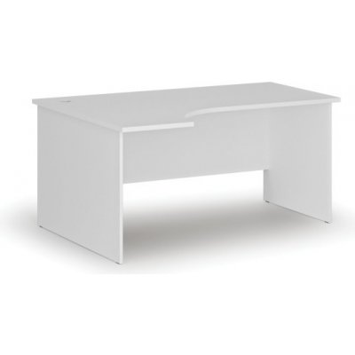 PRIMO Kancelářský rohový pracovní stůl WHITE, 1600 x 1200 mm, levý, bílá – Zboží Mobilmania