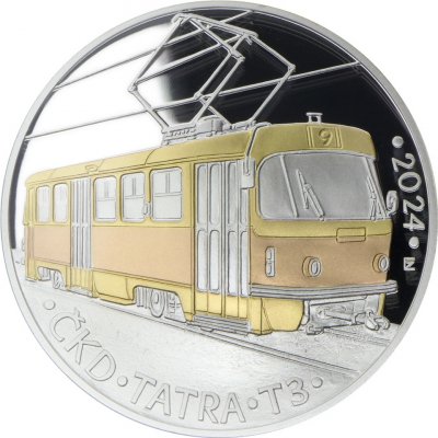 Česká mincovna Stříbrná mince 500 Kč Tramvaj ČKD Tatra T3 2024 Proof 25 g – Zbozi.Blesk.cz