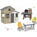 Smoby Set domeček Přátel ekologický s posezením Friends Evo Playhouse Green rozšiřitelný u zahradního grilu – Zbozi.Blesk.cz