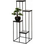 HowHomely Stojan na květiny KASKADA 110x40 černá DD0192 – Zboží Dáma