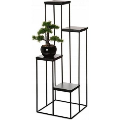 HowHomely Stojan na květiny KASKADA 110x40 černá DD0192 – Zboží Dáma