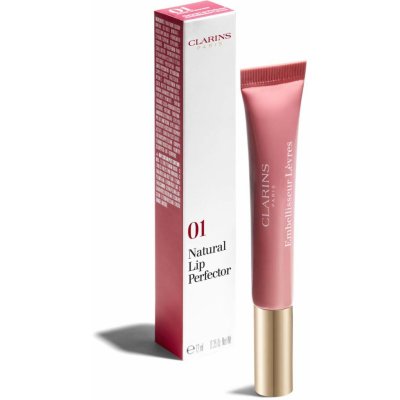 Clarins Lip Perfector Shimmer lesk na rty s hydratačním účinkem 01 Rose Shimmer 12 ml – Zbozi.Blesk.cz