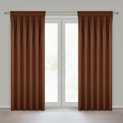 EUROFIRANY ZÁVĚS NA PÁSCE OLENA 140X270 CM REZAVÝ – Hledejceny.cz