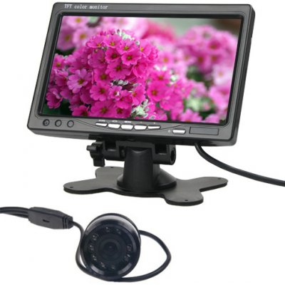 7 palcový TFT LCD monitor do auta + Couvací kamera c101 s nočním viděním – Sleviste.cz