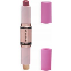 Revolution Tvářenka a rozjasňovač 2v1 Blush & Highlight Stick Mauve Glow 8,6 g