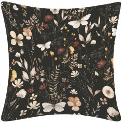 Darré bavlna Květinová něžnost tmavý 40 x 40 cm