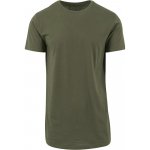 Build Your Brand pánské tričko prodloužené Olivová – Sleviste.cz