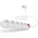 CONNECT IT prodlužovací kabel 230 V, 5 zásuvek, 2 m, s vypínačem (černý) – Zboží Živě