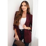 Kesi Włoski dámská sako bez zapínání s podšívkou švestková – Hledejceny.cz