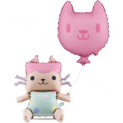 Party Deco Balón Baby Kočka 43x46 cm a 35x37 cm – Zboží Dáma